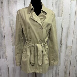 Casual‎ Corner Tan Trench Coat with Belted Waist